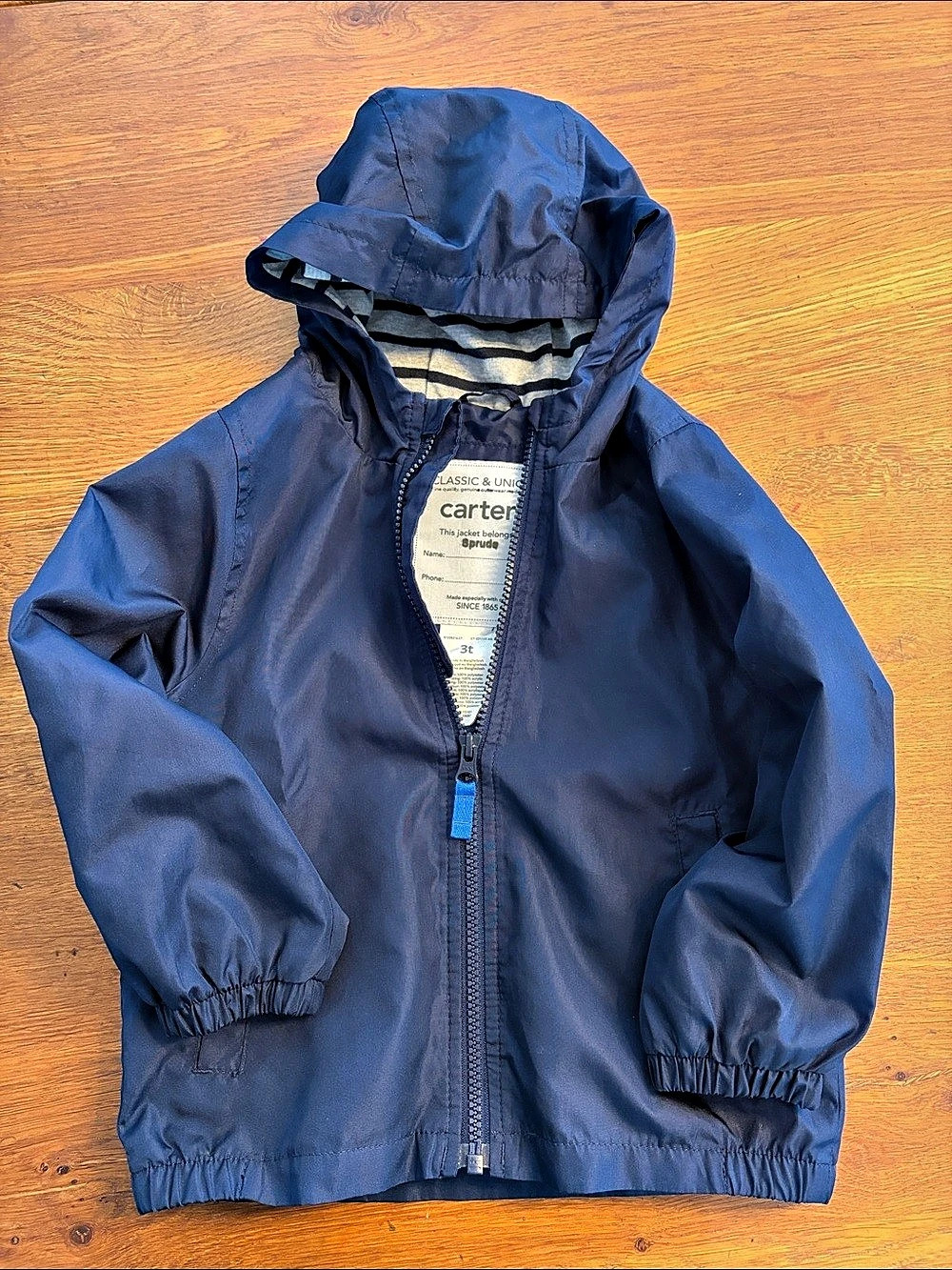 Carter's Boys Hooded Lightweight Windbreaker Jacket Boys' Striped Hooded Jacket